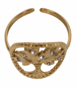 Anillo Árbol de la Vida Dorado con Cristales - Imagen 4