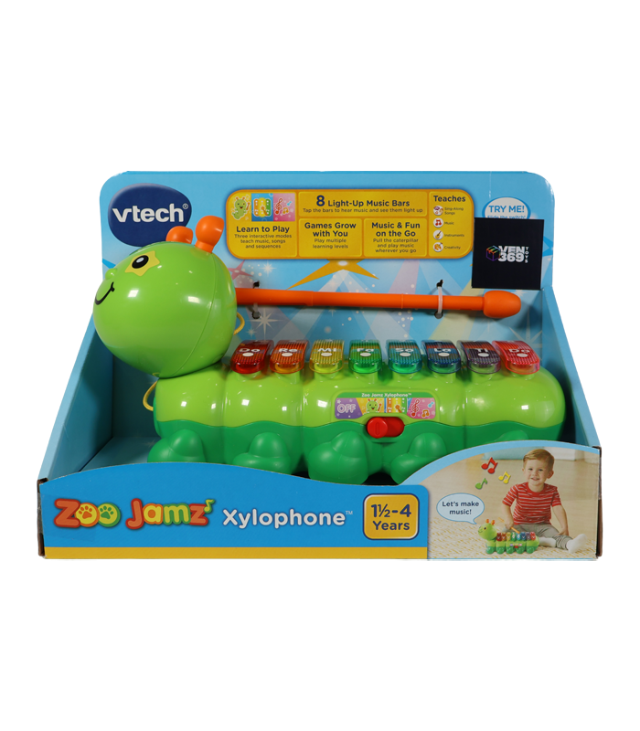 Xilófono VTech Zoo Jamz de arrastre para bebés y niños pequeños