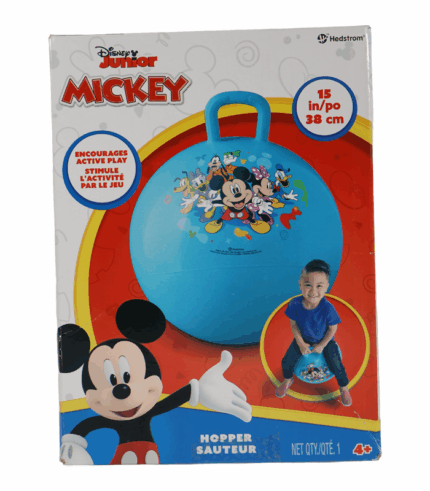 Pelota Saltarina Hopper azul de 38 cm con estampado de Mickey Mouse