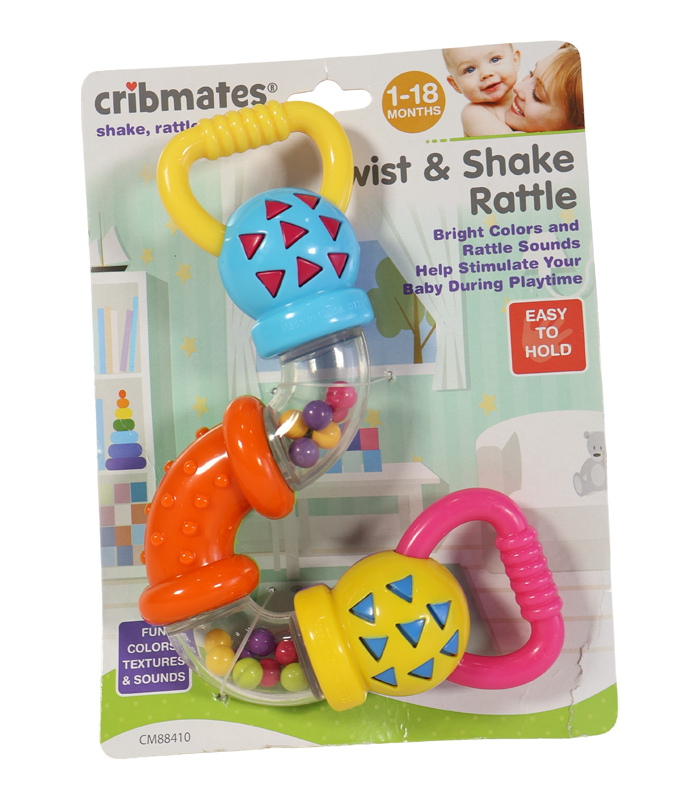 Sonajero multicolor Cribmates Twist and Shake para bebé