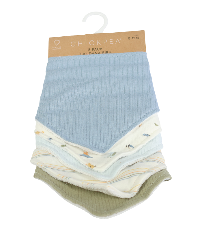 Baberos bandana para bebé niño 5 unidades