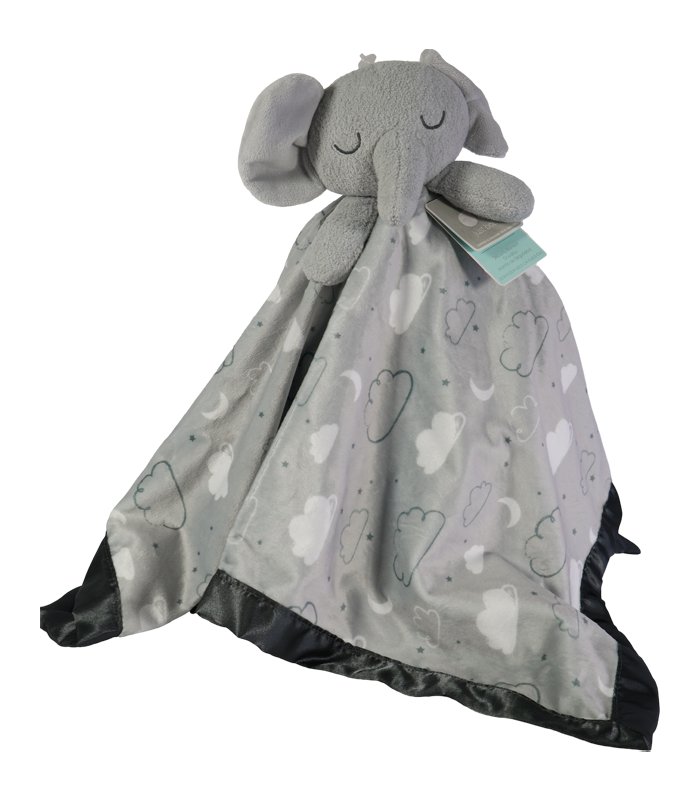 Manta de seguridad para bebé elefante gris