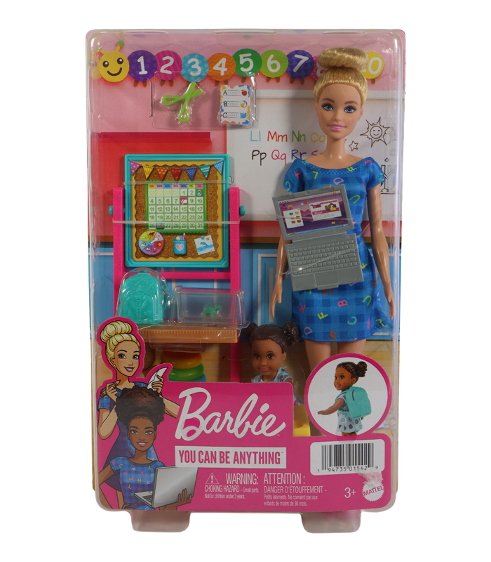 Muñeca Barbie Maestra y niña estudiante