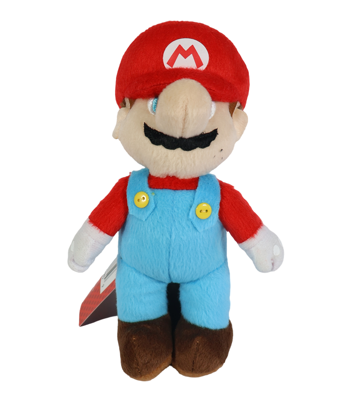 Muñeco de peluche oficial de Mario Bros con overoles azules