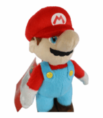 gorra roja y bigote característico.