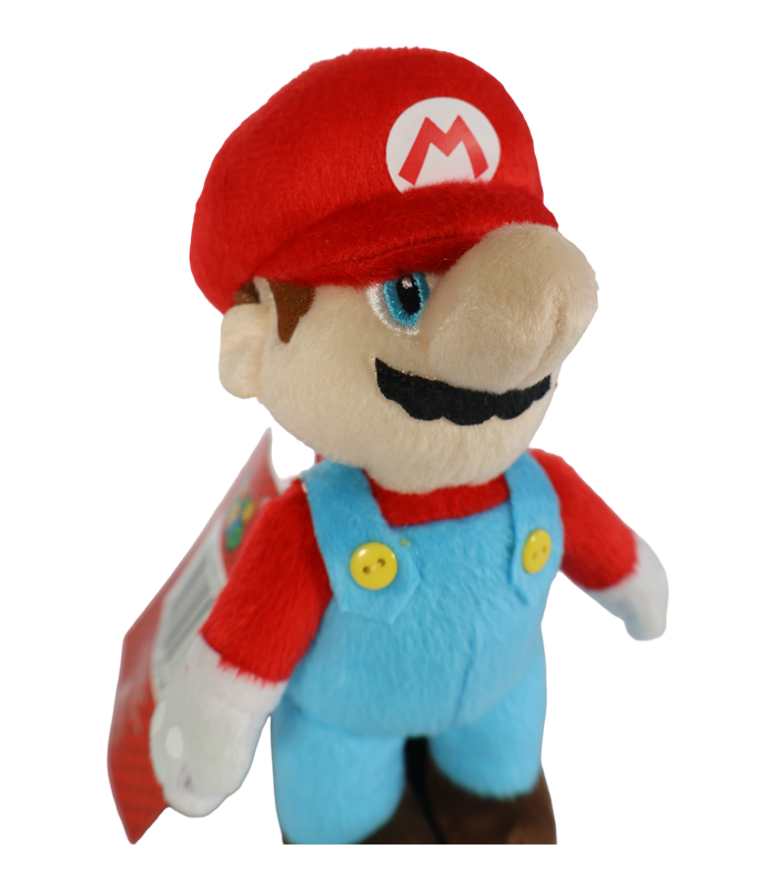 gorra roja y bigote característico.