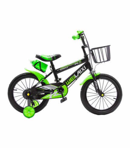 color negro con detalles en verde lima brillante