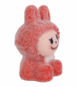 Figura Coleccionable Labubu Conejo Flocked Rosa - Imagen 5