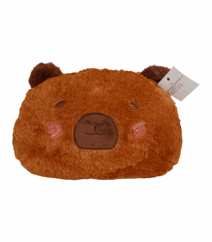 Imagen de primer plano de un peluche suave de color marrón