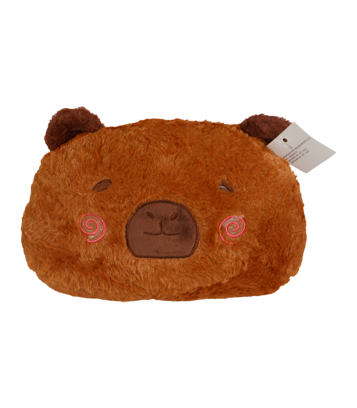 diseñado como la cabeza de un capybara con orejas pequeñas