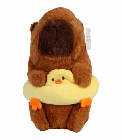 Peluche de capybara de cuerpo completo y color marrón oscuro
