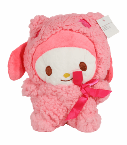 Peluche oficial de My Melody de Sanrio en posición sentada