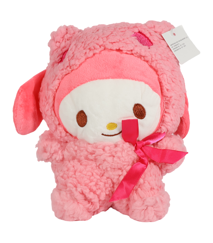Peluche oficial de My Melody de Sanrio en posición sentada
