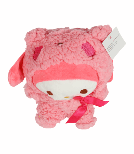 cubierto de tela de borrego rosa esponjosa