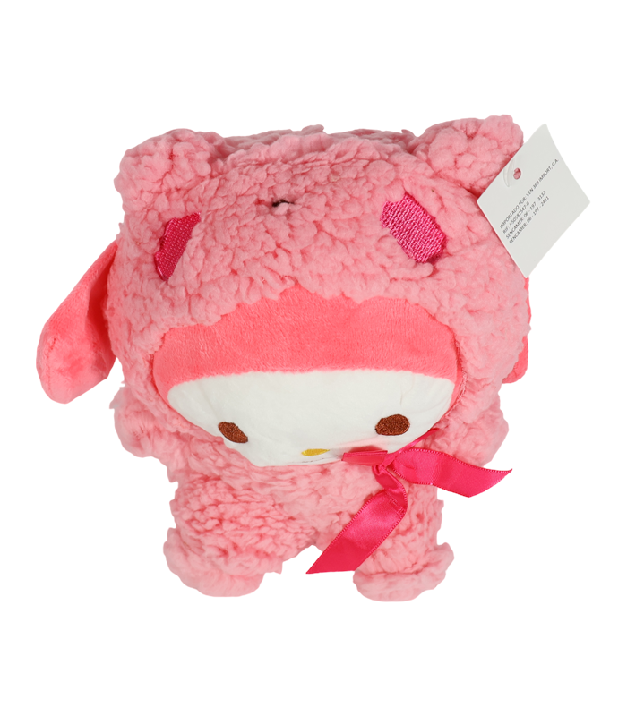 cubierto de tela de borrego rosa esponjosa