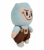Peluche Labubu Azul con Overol de Pana - Imagen 5