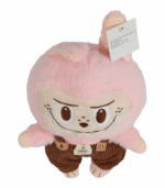 Peluche Labubu Rosa con Overol de Pana - Imagen 2