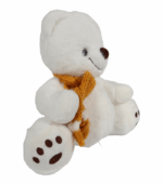Osito de Peluche Blanco con Bufanda - Imagen 5