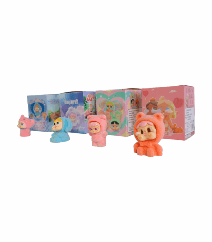 con la caja pastel de la serie de fondo.