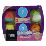 Set de 6 mini Squishmallows Squishville Patrulla Frutal con dos figuras misteriosas