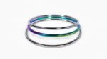 Set de 3 Pulseras Rígidas de Acero Tornasol y Plateado - Imagen 2