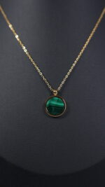 Cadena con piedra Verde Malaquita