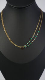 Cadena doble con Perlas de Aventurina - Imagen 2