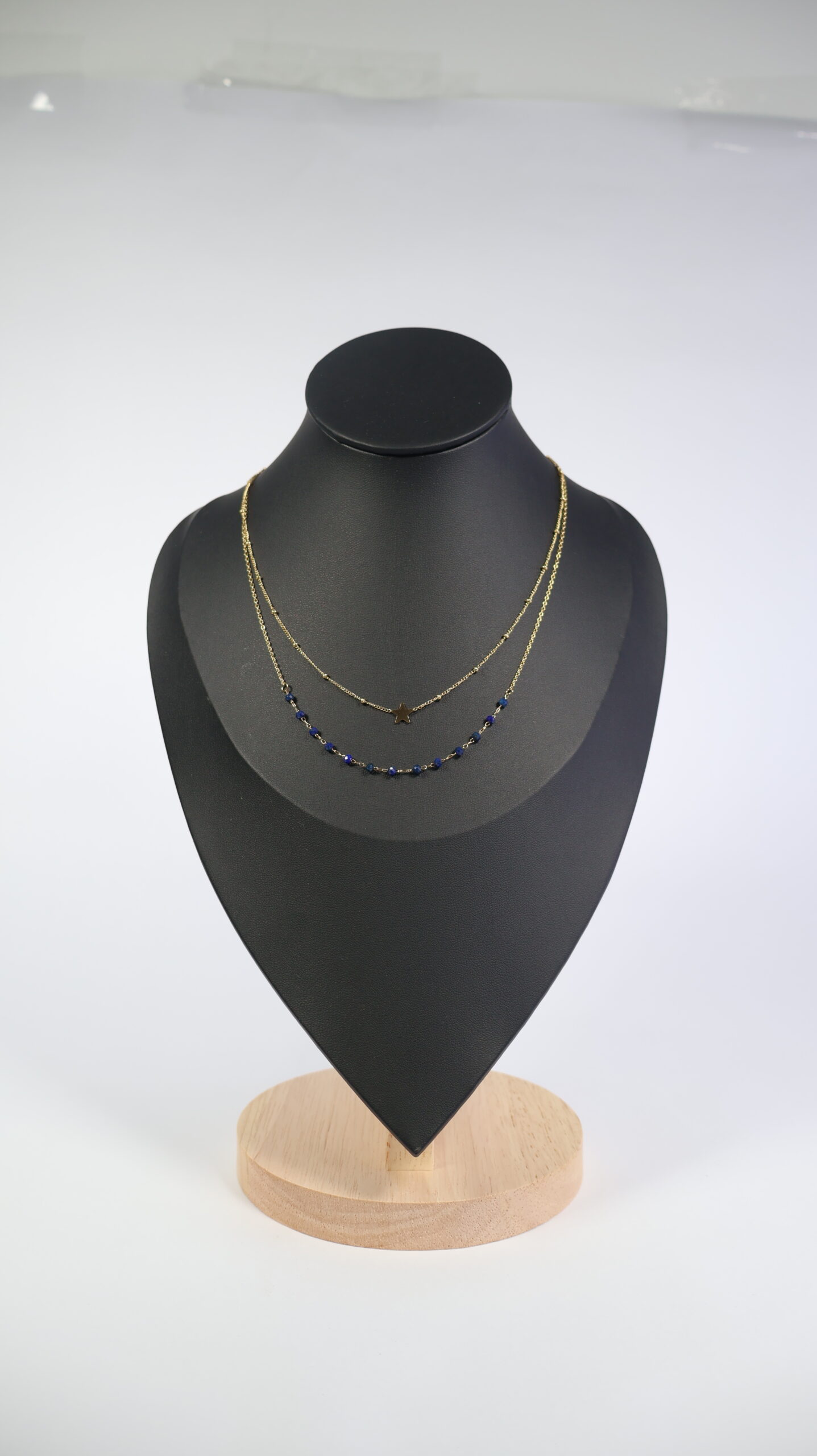 IMG_7734 Cadena doble con perlas de Lapislazuli - Imagen 1